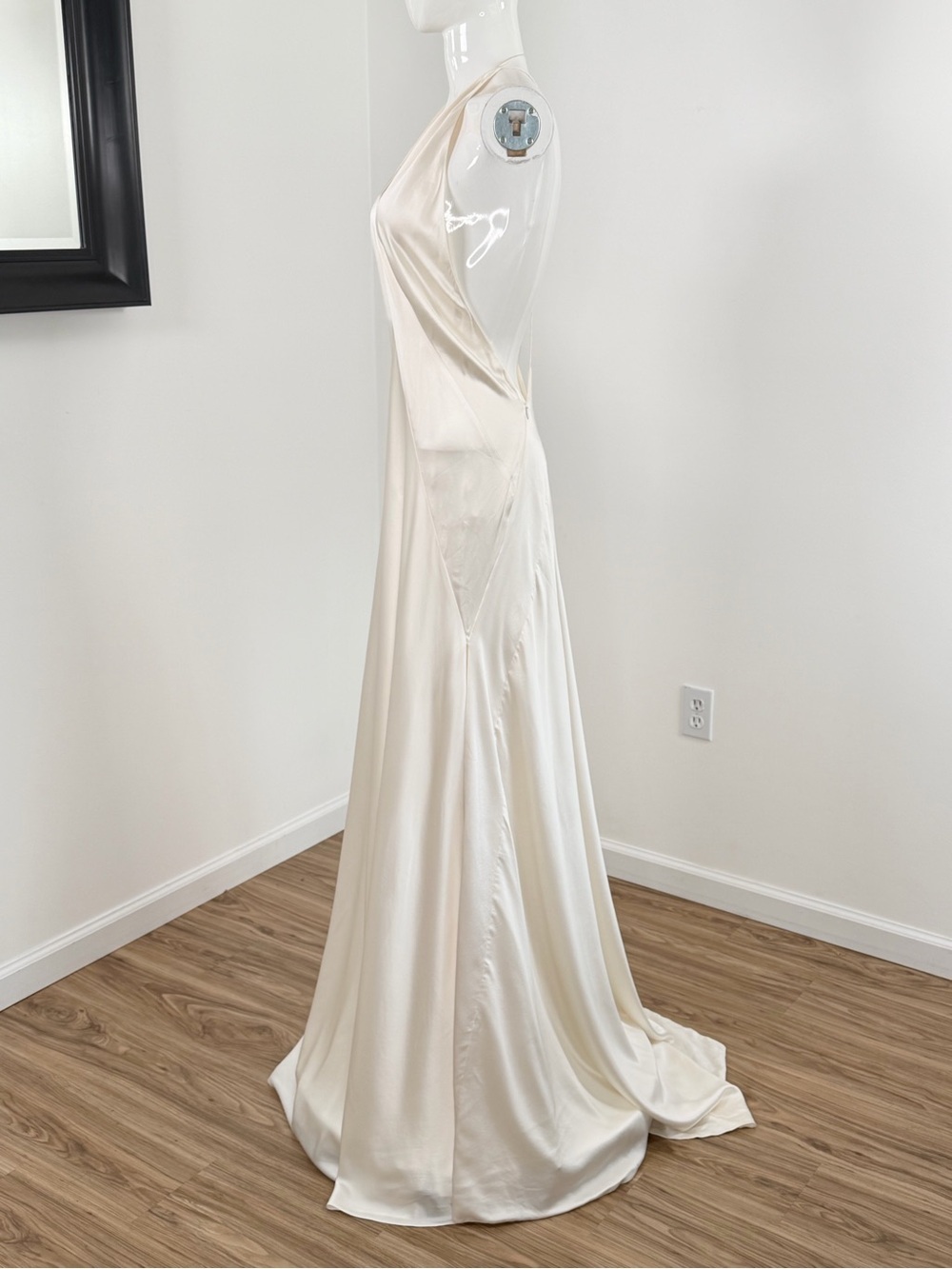 Michael Lo Sordo Alexandra Ivory Silk-Satin Gown Size Us 10 — image 8 of 8